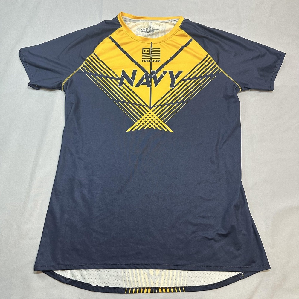 Under Armour Navy Shirt Womens LG Blue Freedom DOD Warrior Games Jersey